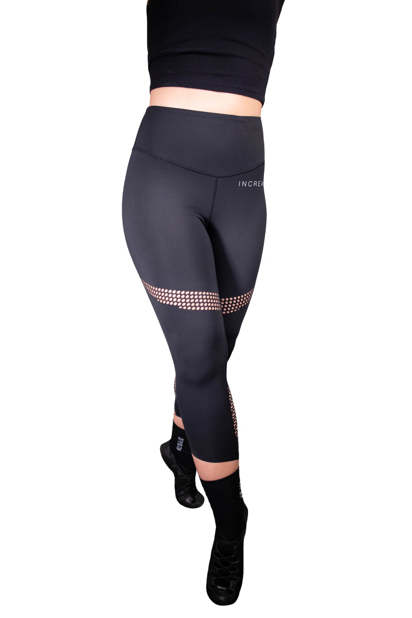 Junior's Just Dance V415 Black Athletic Workout Leggings Thights One Size +  (XL-3XL)